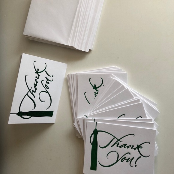 25 Graduation Thank You Cards With Envelopes - Picture 3 of 6